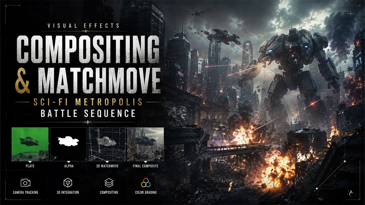 Sci-Fi Metropolis Battle Sequence