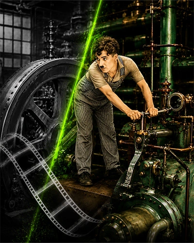 Film Colorization Before After Example